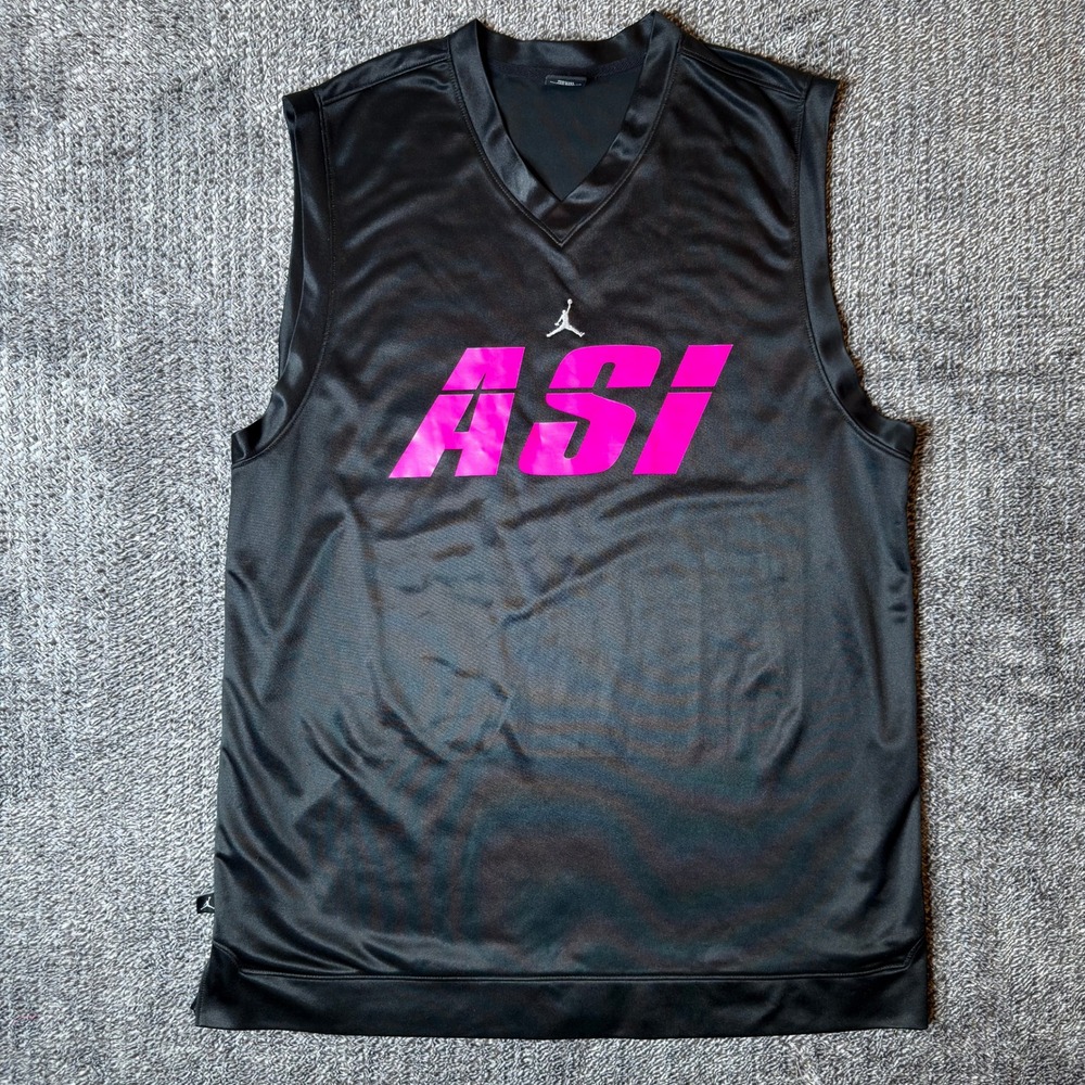 Jordan Brand‎ ASI 36 Basketball Jersey Mens XL Black Pink 20th Anniversary 2005